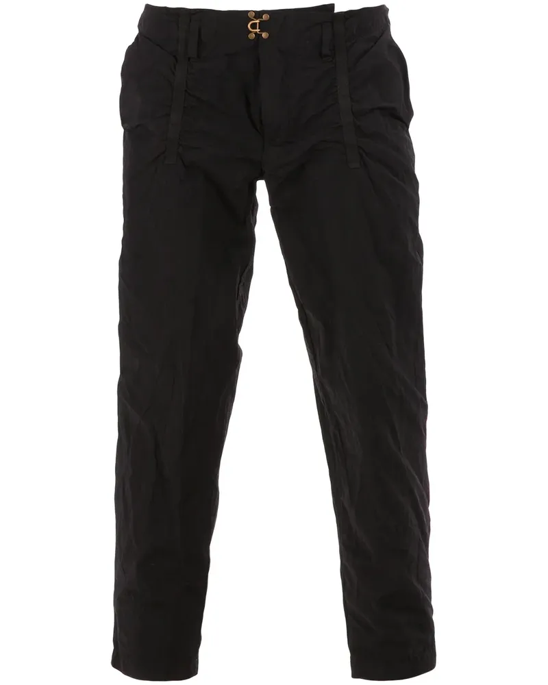 kolor cropped trousers - Schwarz Schwarz