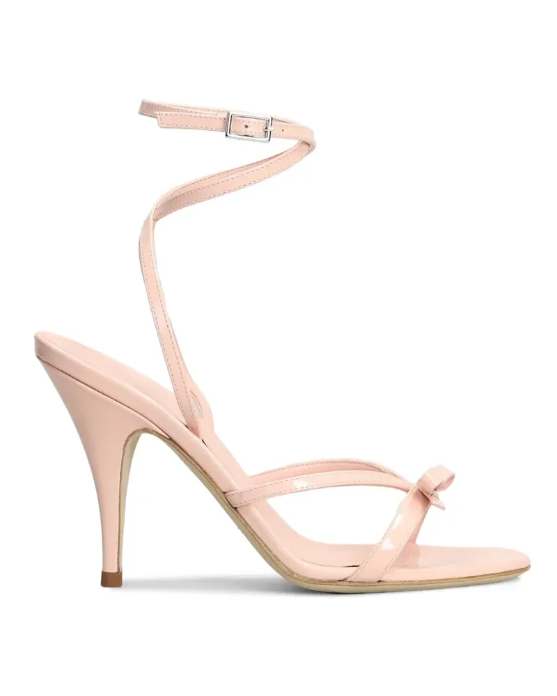 3JUIN Megan Charme bow-detail wrap-around sandals - Rosa Rosa