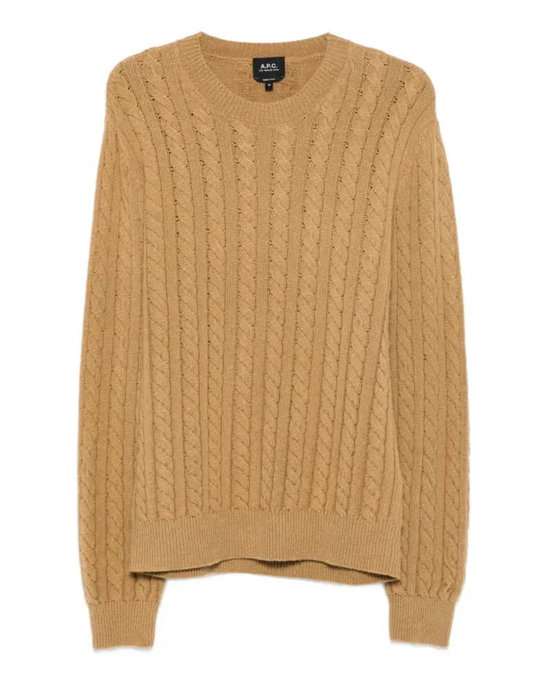 A.P.C. Pullover mit Zopfmuster - Braun Braun