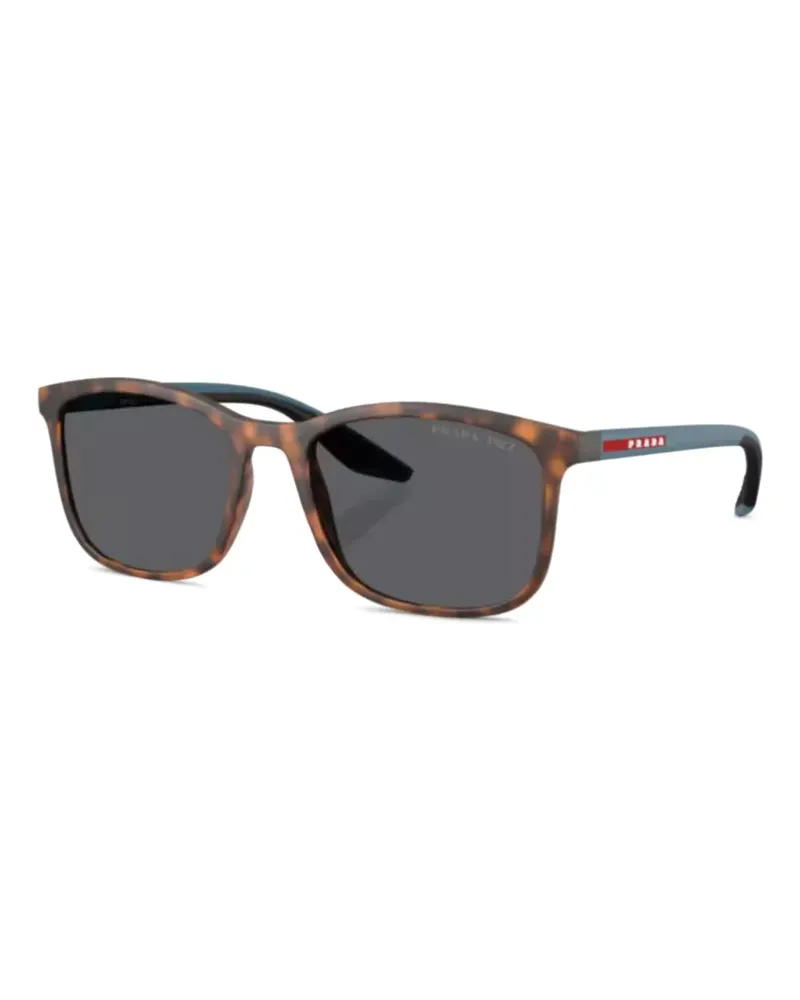 Prada Eckige Sonnenbrille in Schildpattoptik - Braun Braun