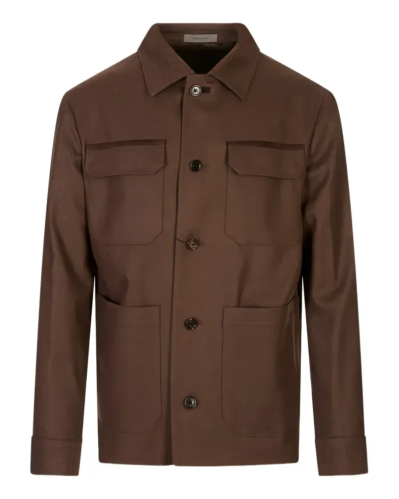 Corneliani Jacke mit mehreren Taschen - Braun Braun