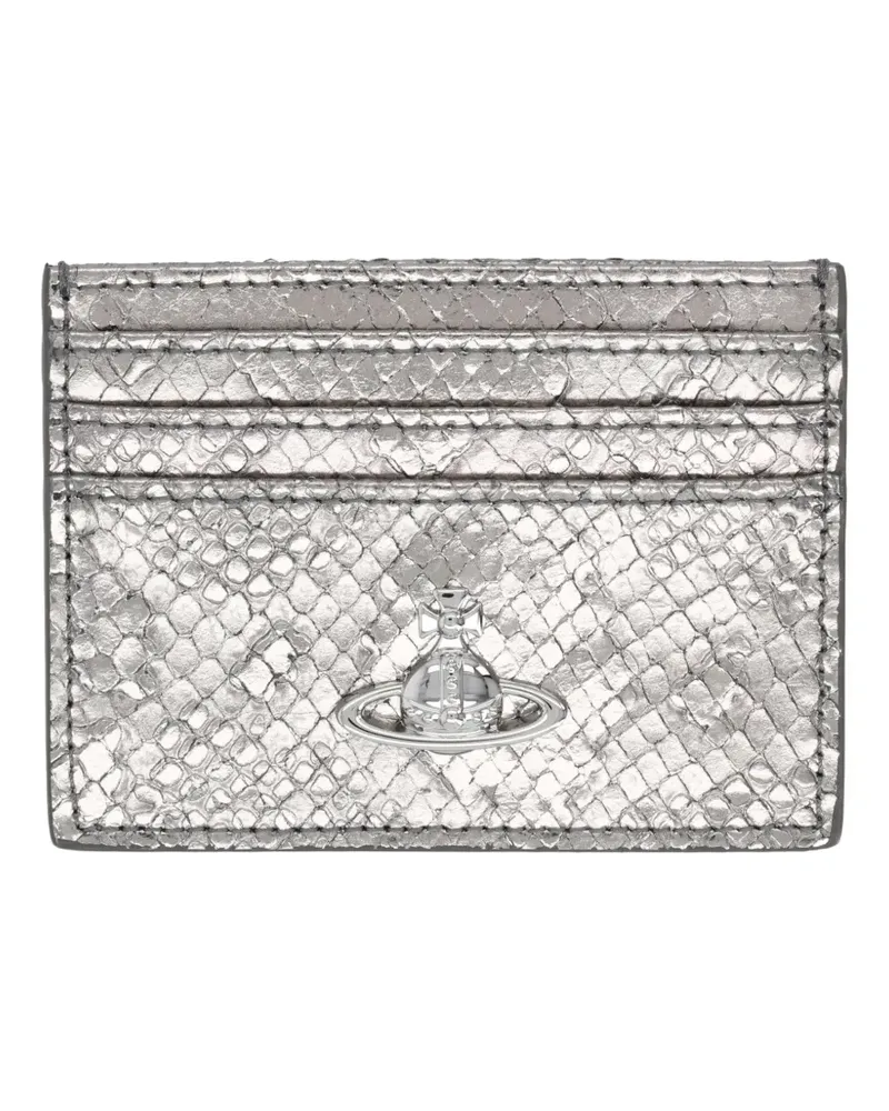 Vivienne Westwood orb reptile-effect card holder - Silber Silber