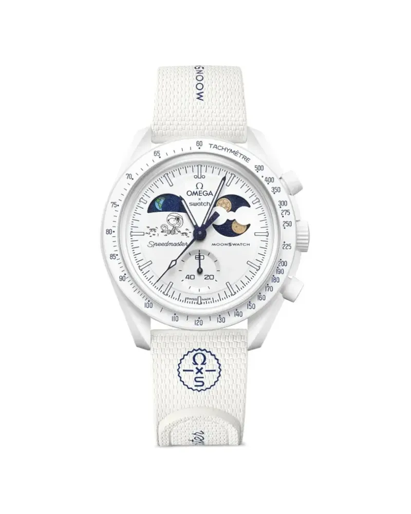 Omega x Swatch Moonphase bioceramic 42mm watch - Weiß Weiß