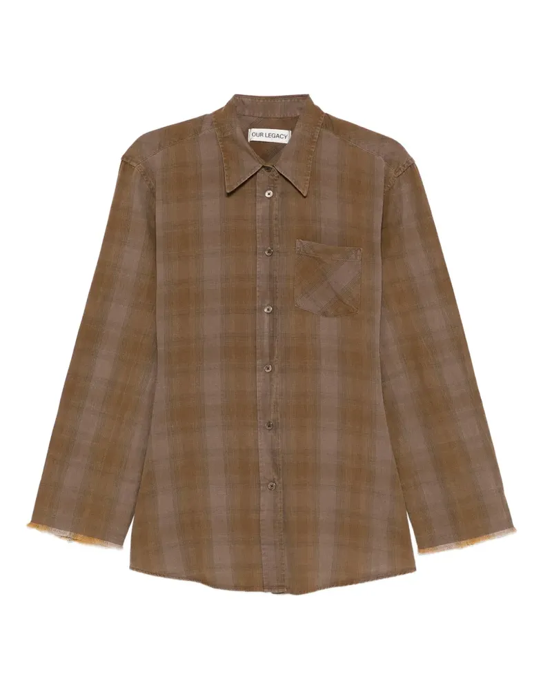 Our Legacy Daisy checked pocket shirt - Braun Braun