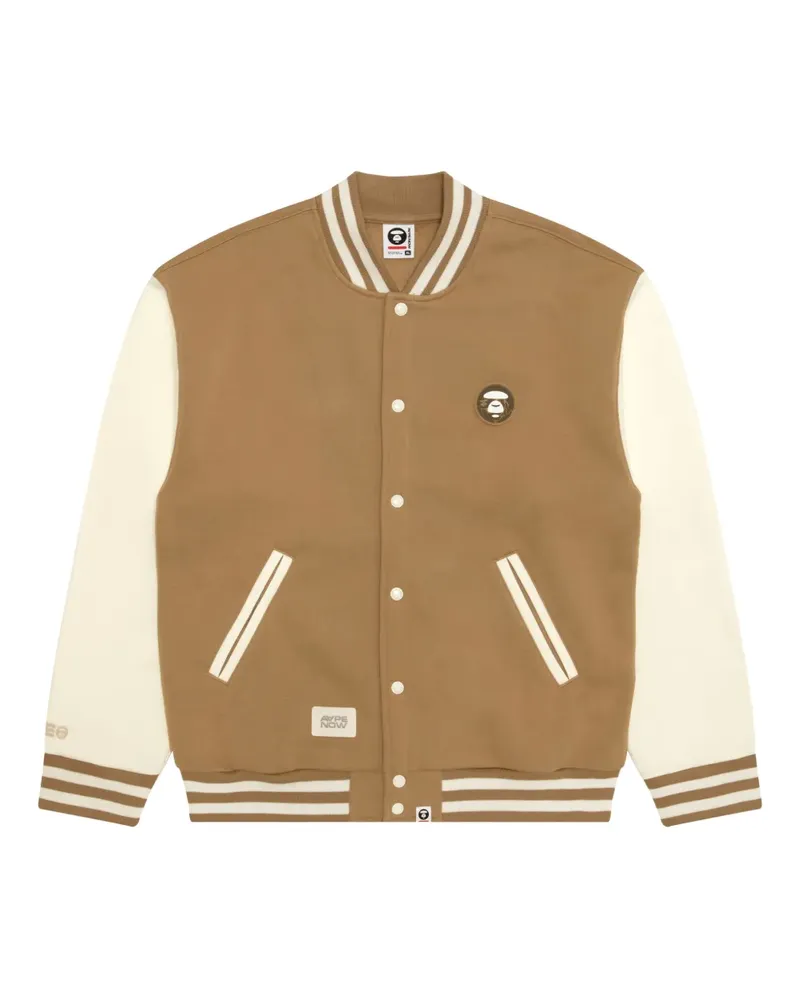 BAPE Bomberjacke mit Logo-Patch - Braun Braun