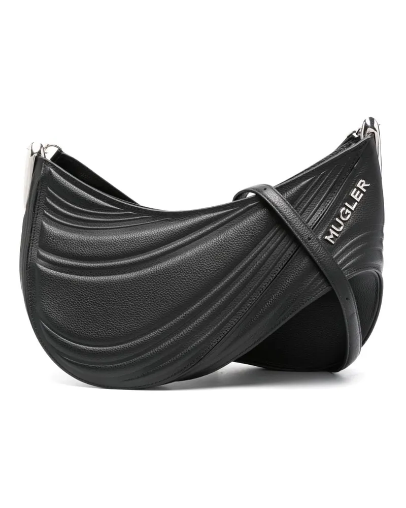 Thierry Mugler Große Curve 01 Schultertasche Schwarz