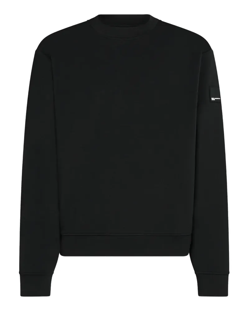 Karl Lagerfeld Sweatshirt mit Logo-Patch - Schwarz Schwarz