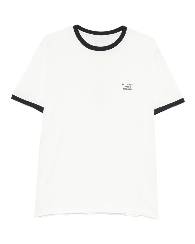 Drôle de Monsieur T-Shirt mit Logo-Print - Weiß Weiß