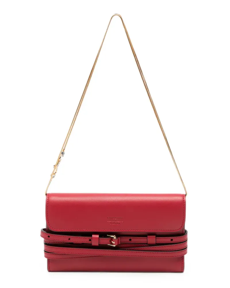 Moschino buckle-detail chain-strap wallet - Rot Rot