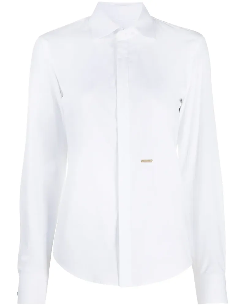 Dsquared2 Hemd mit Haifischkragen - Weiß Weiß