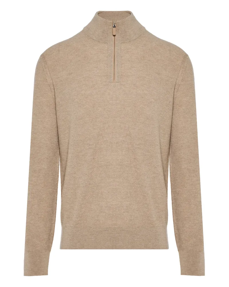 Ermenegildo Zegna half-zip sweater - Nude Nude