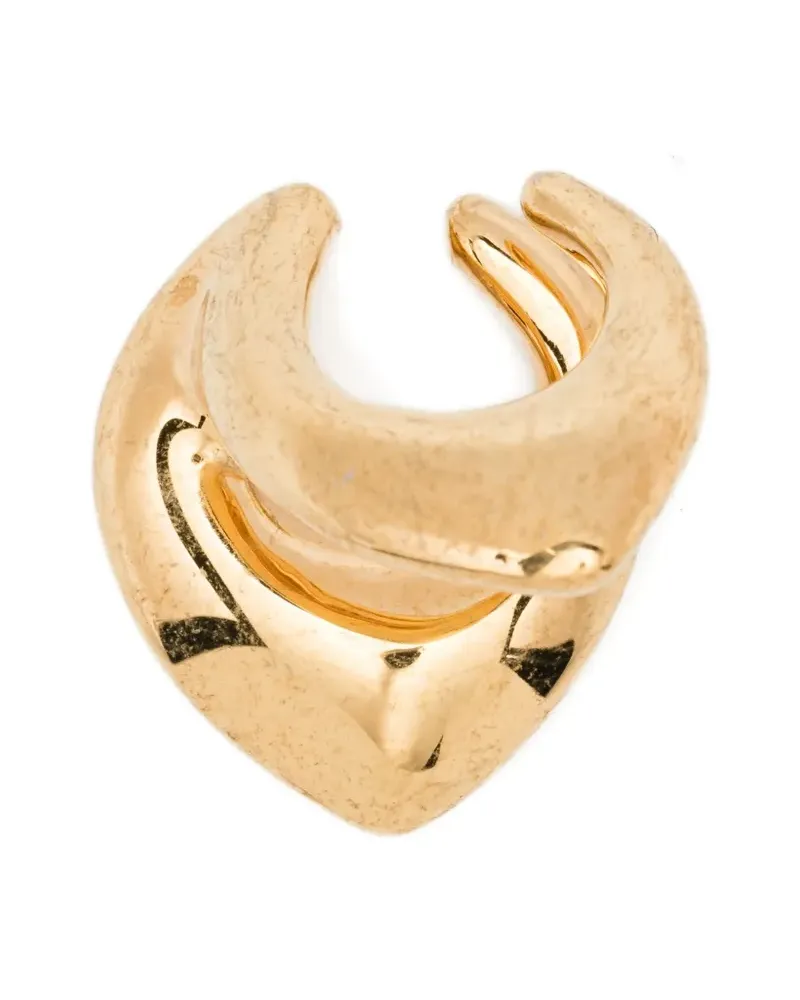 PANCONESI Blow Up Ear Cuff mit doppelter Creole - Gold Gold