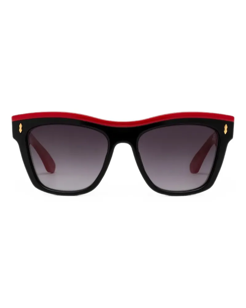 Jacques Marie Mage Gordon Sonnenbrille mit eckigem Gestell - Schwarz Schwarz