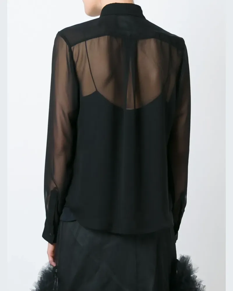 Noir Kei Ninomiya Hemd mit PVC-Applikationen - Schwarz Schwarz