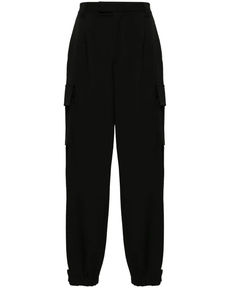 Emporio Armani Cargohose mit Tapered-Bein - Schwarz Schwarz