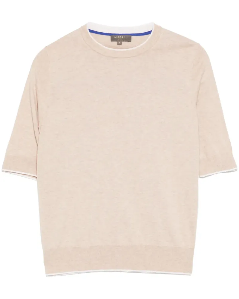 N.Peal T-Shirt mit Rundhalsausschnitt - Braun Braun