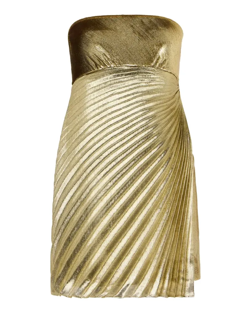 Roberto Cavalli metallic-effect mini dress - Gold Gold