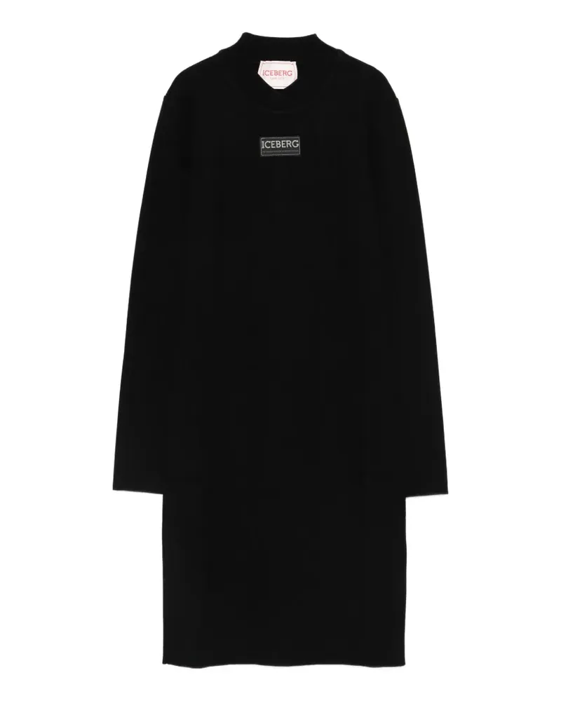 Iceberg Gestricktes Midikleid - Schwarz Schwarz