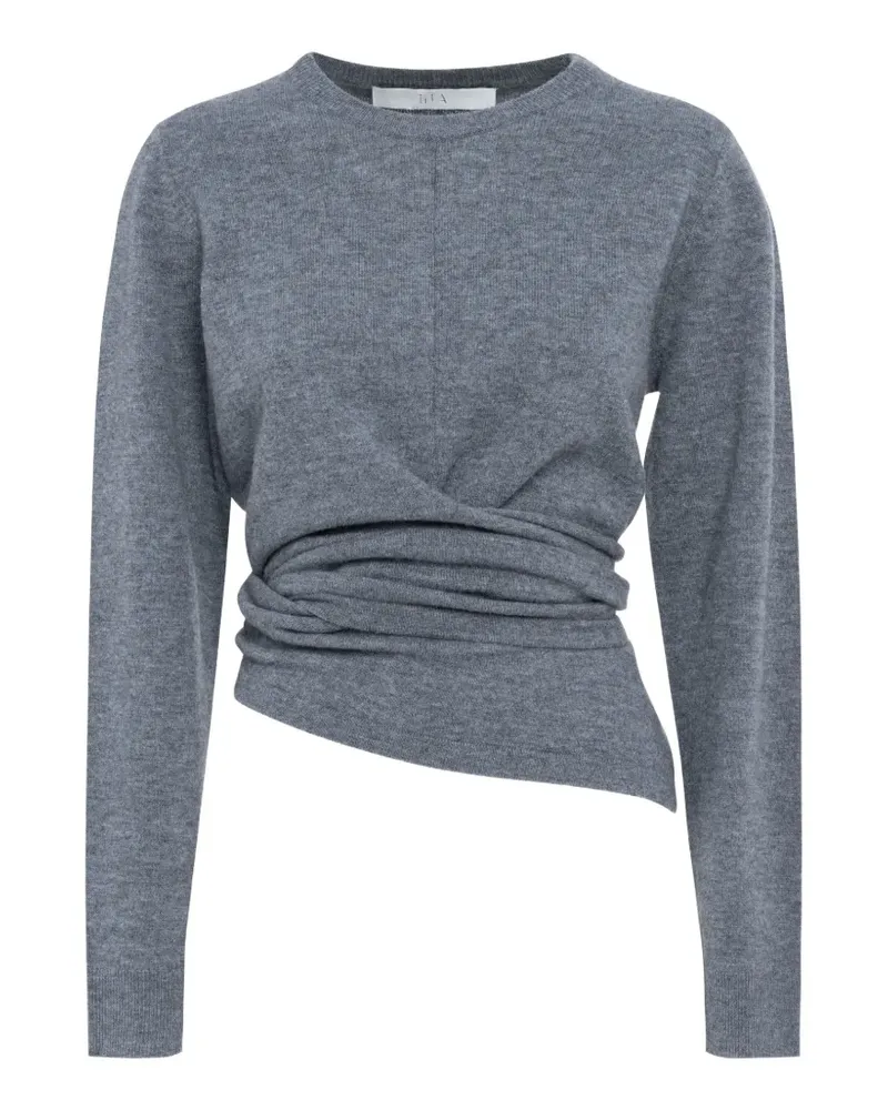 TELA asymmetric-hem wrap sweater - Grau Grau
