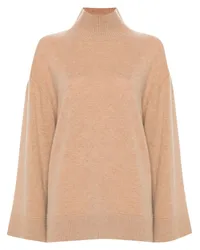 Elisabetta Franchi Pullover mit Logo-Intarsie Braun