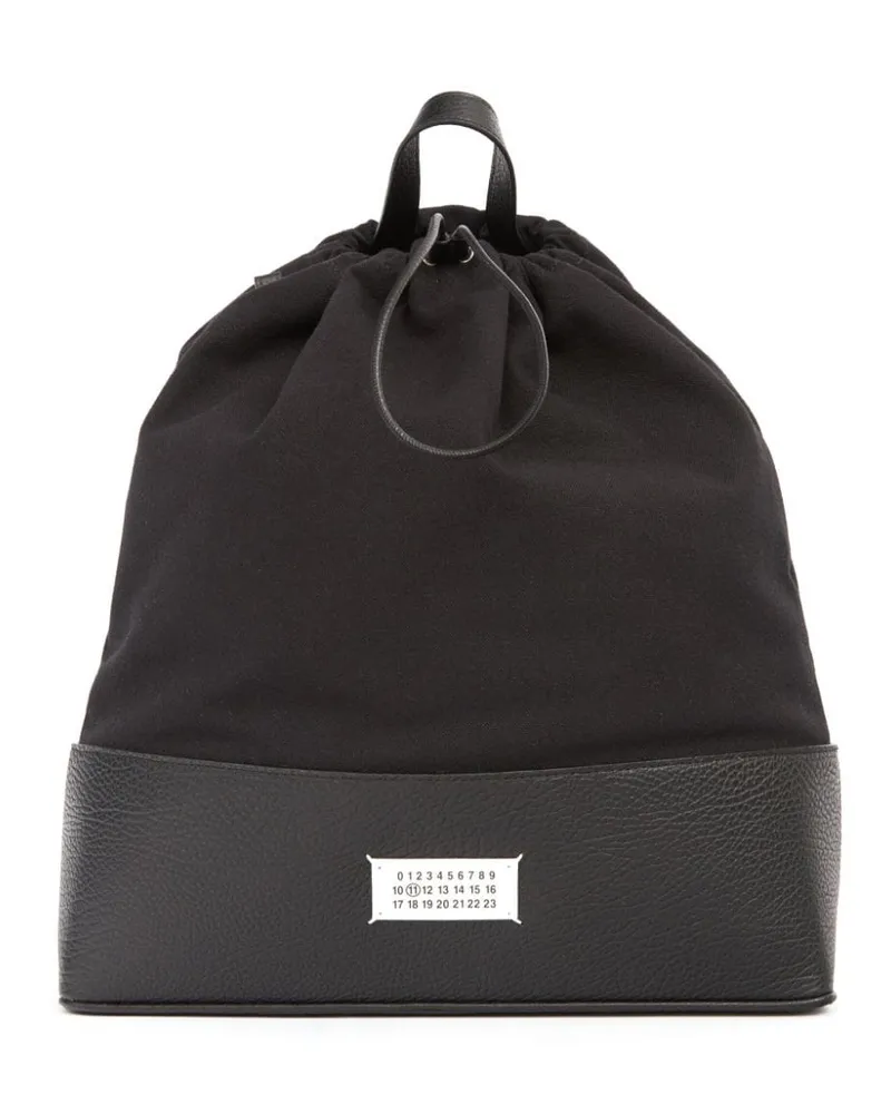Maison Margiela Rucksack mit Kordelzug - Schwarz Schwarz