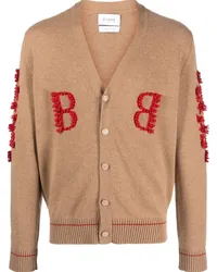 Barrie Kaschmircardigan mit 3D-Strickdetail Braun