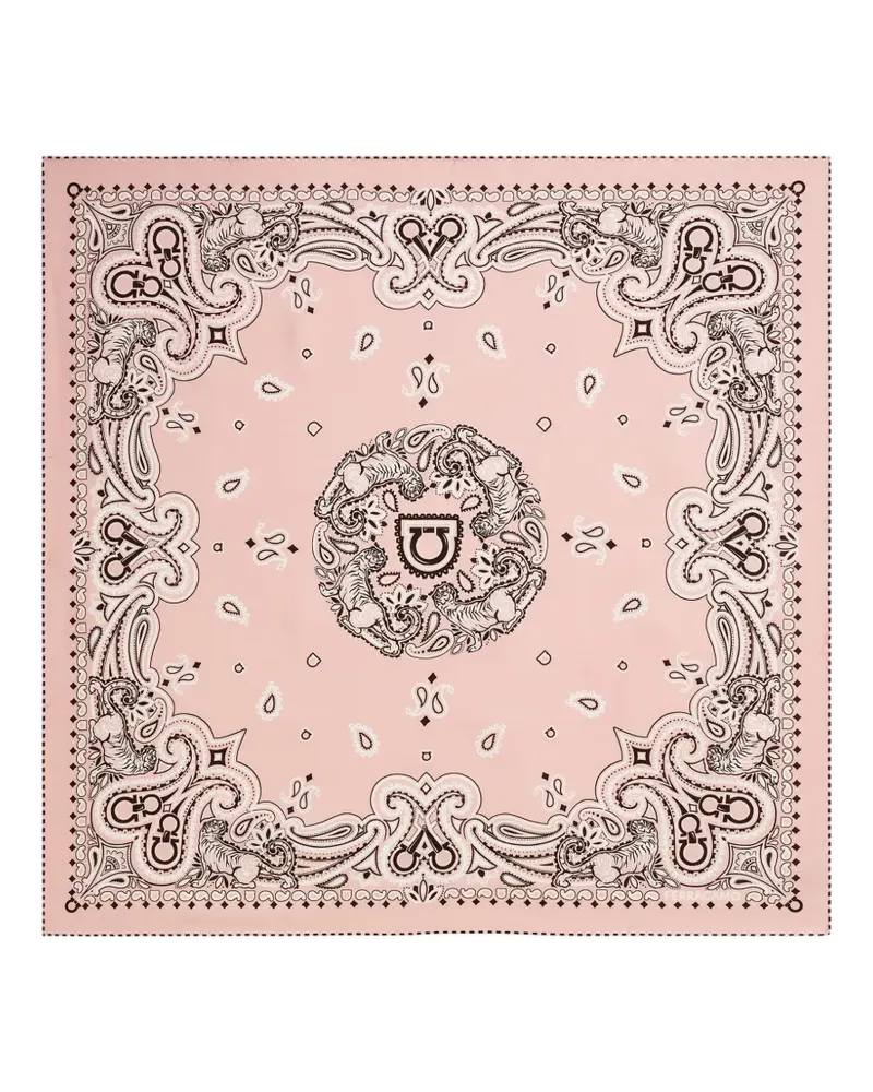 Ferragamo Seidenschal mit Paisley-Print - Rosa Rosa