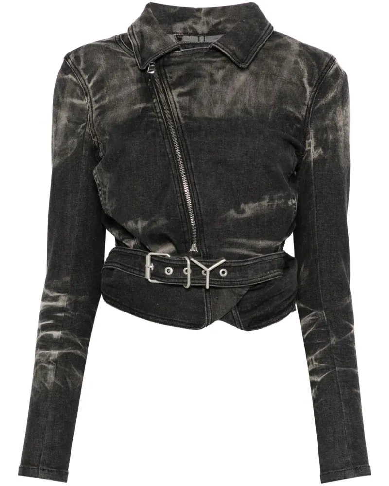 Y/PROJECT Gewickelte Jeansjacke - Schwarz Schwarz