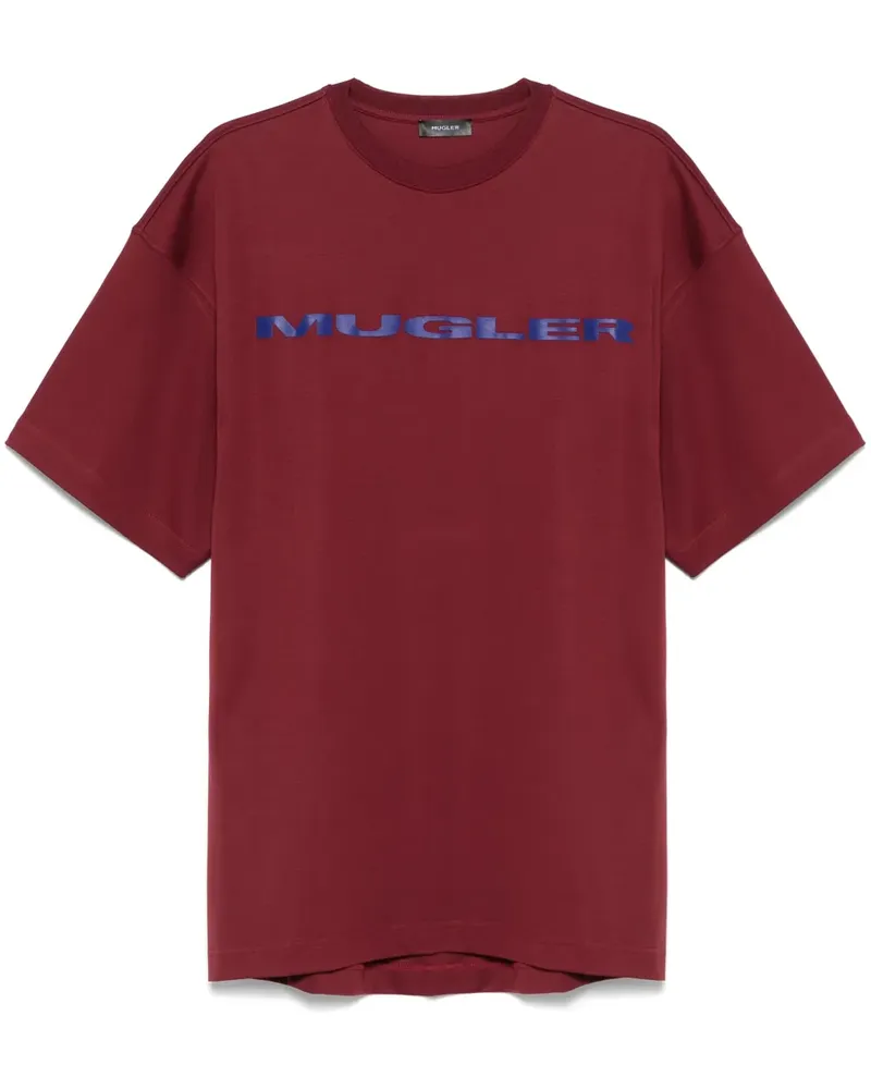 Thierry Mugler T-Shirt mit Logo-Applikation - Rot Rot