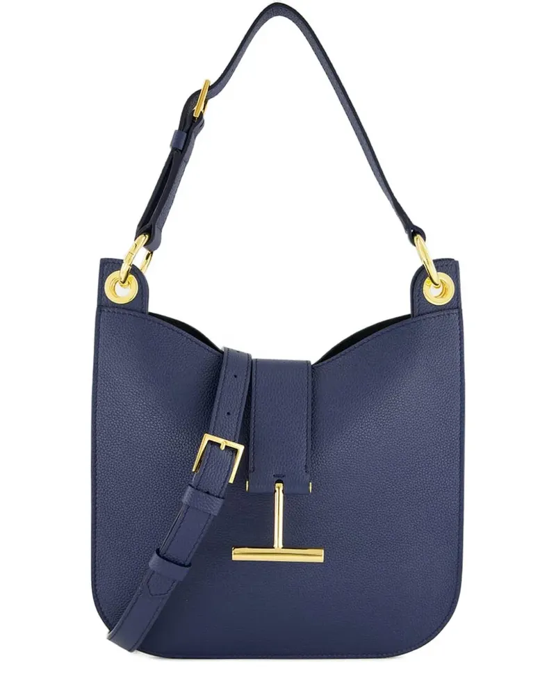 Tom Ford Schultertasche mit T-Riemen - Blau Blau