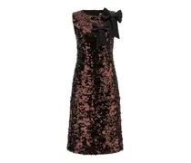 Midikleid mit Pailletten - Braun