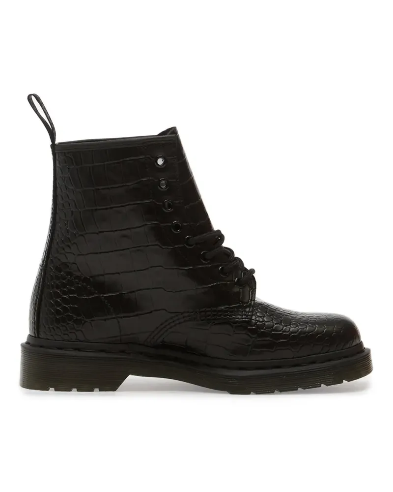Dr.Martens 1460 Croco Stiefeletten - Schwarz Schwarz