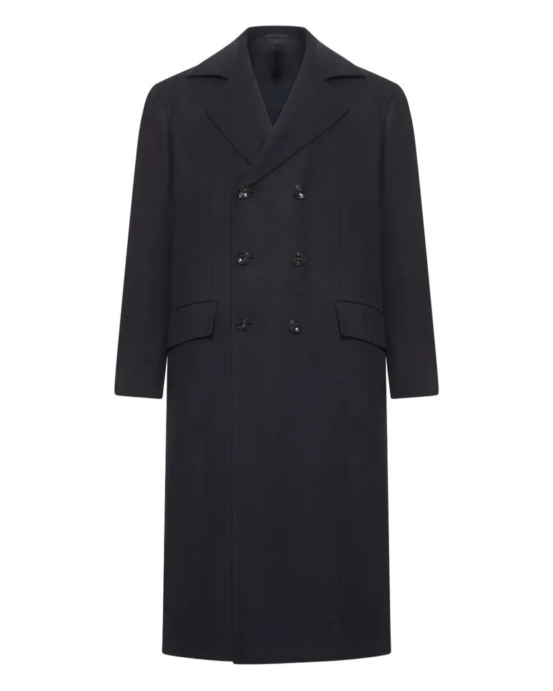 Kiton buttoned double-breasted coat - Schwarz Schwarz