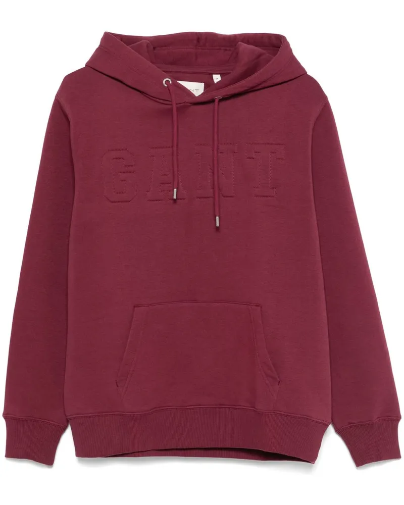 Gant Hoodie mit Logo-Prägung - Rot Rot