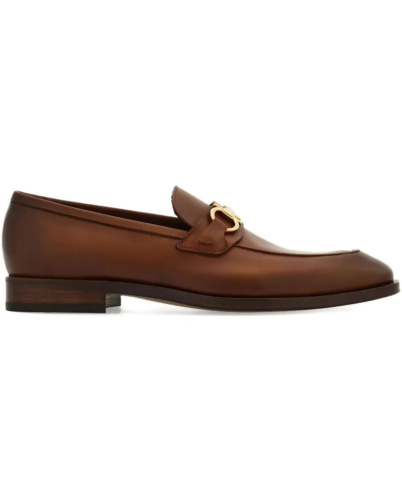 Ferragamo Loafer mit Gancini-Spange - Braun Braun