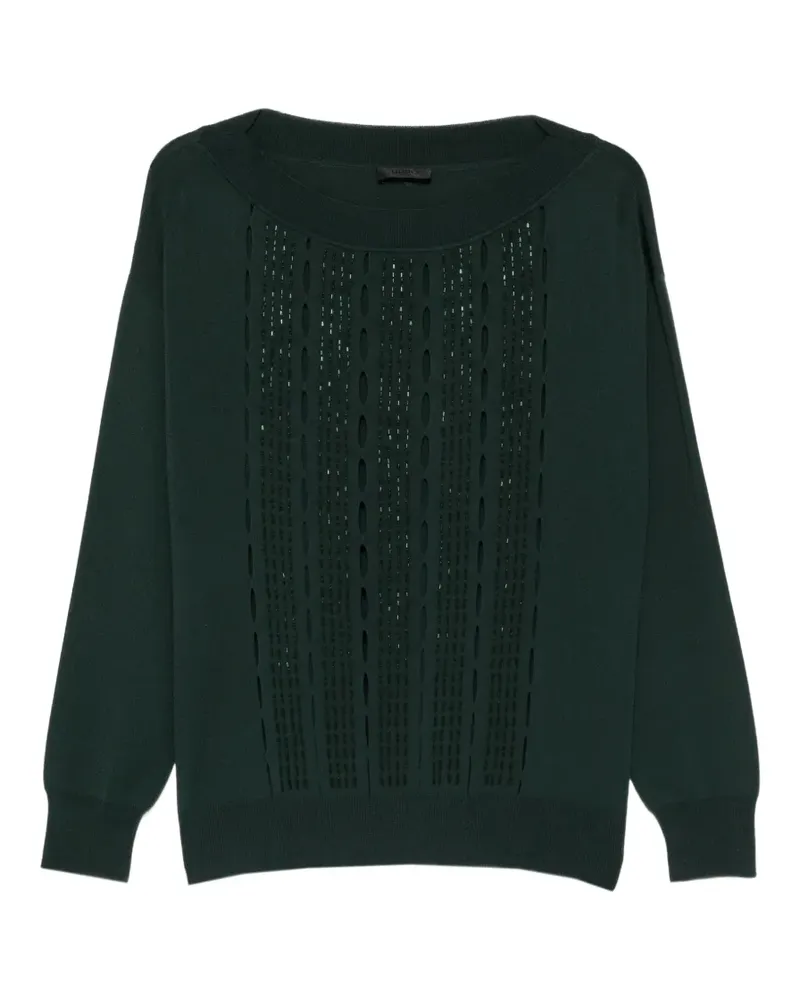 Liu Jo Verzierter Pullover mit Cut-Out - Grün Grün
