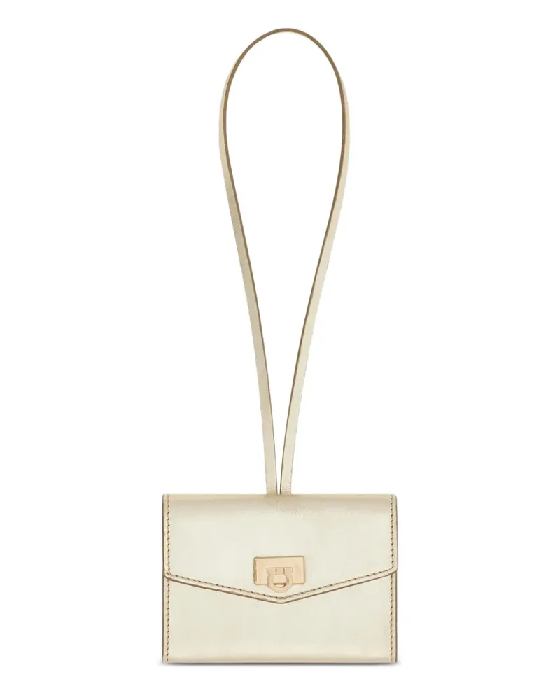 Ferragamo Kartenetui-Anhänger aus Leder - Gold Gold