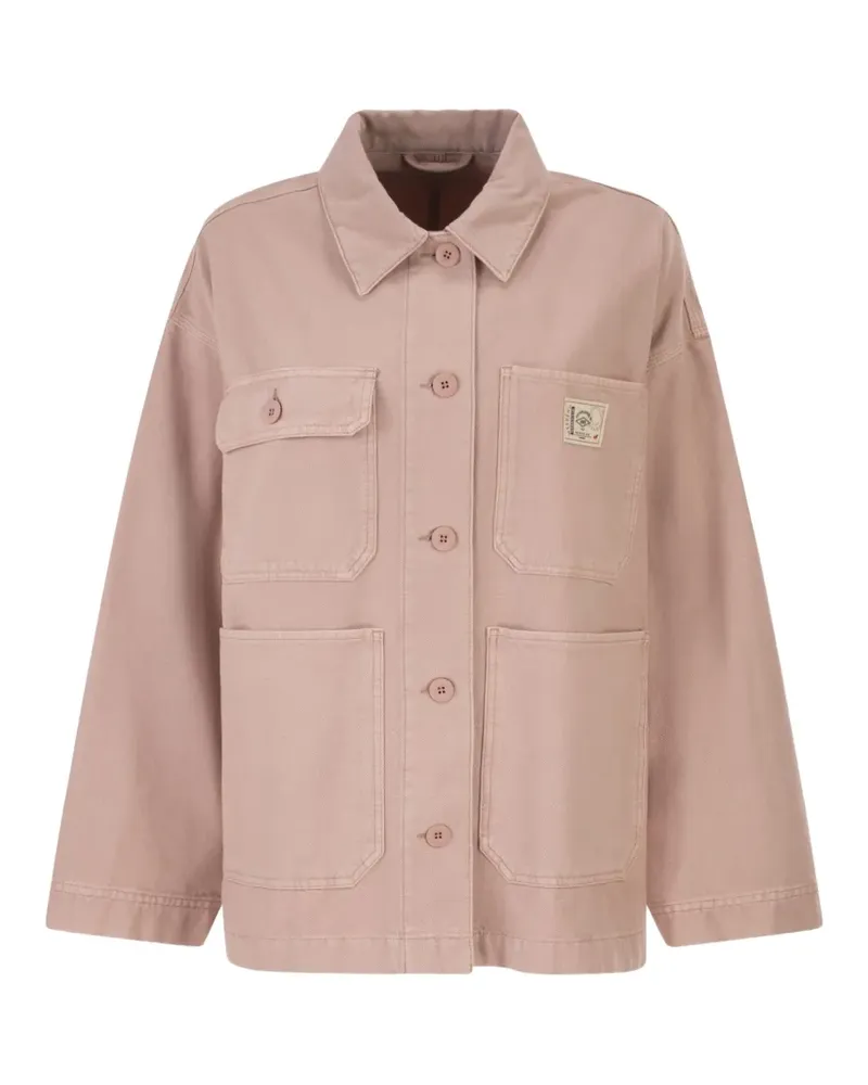 Max Mara Jacke mit Logo-Patch - Rosa Rosa
