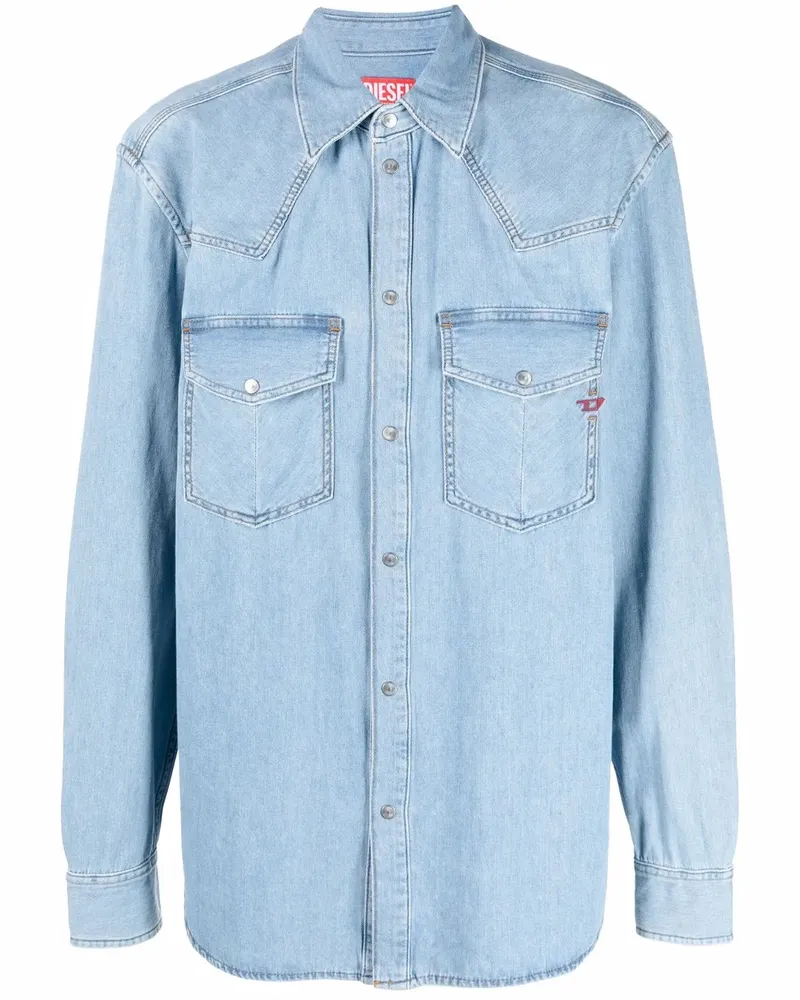 Diesel D-Ocean Jeanshemd im Western-Look - Blau Blau