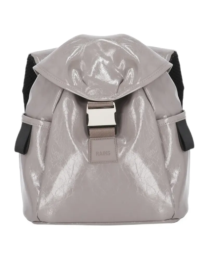 RAINS mini Valera glaze-effect buckle-fastening backpack - Grau Grau