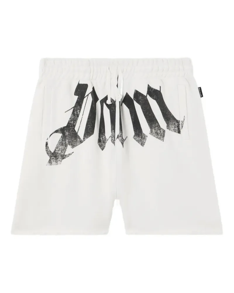 Palm Angels Shorts mit Logo - Weiß Weiß