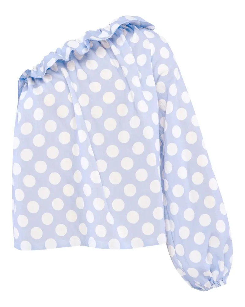 SLEEPER Bluse mit Polka Dots - Blau Blau
