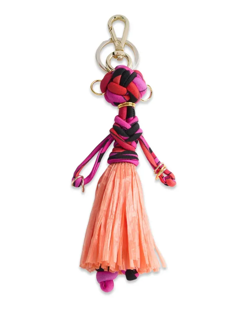 Emilio Pucci bag charm in Iride print - Orange Orange