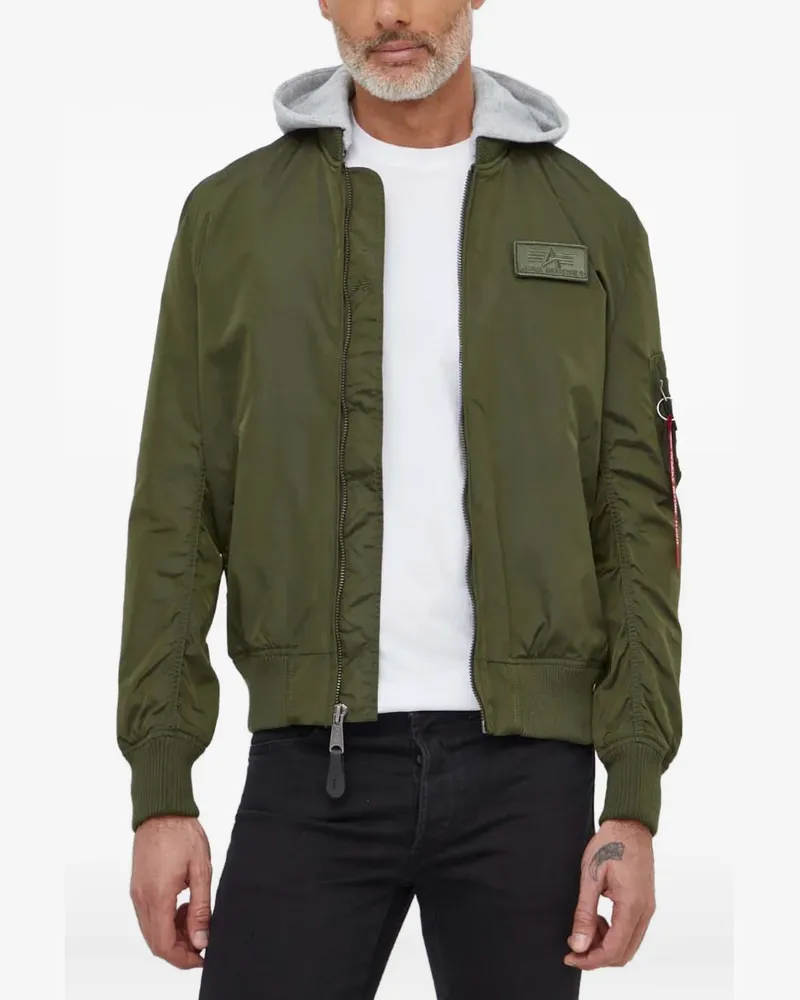 Alpha Industries MA-1 TT hooded bomber jacket - Grün Grün