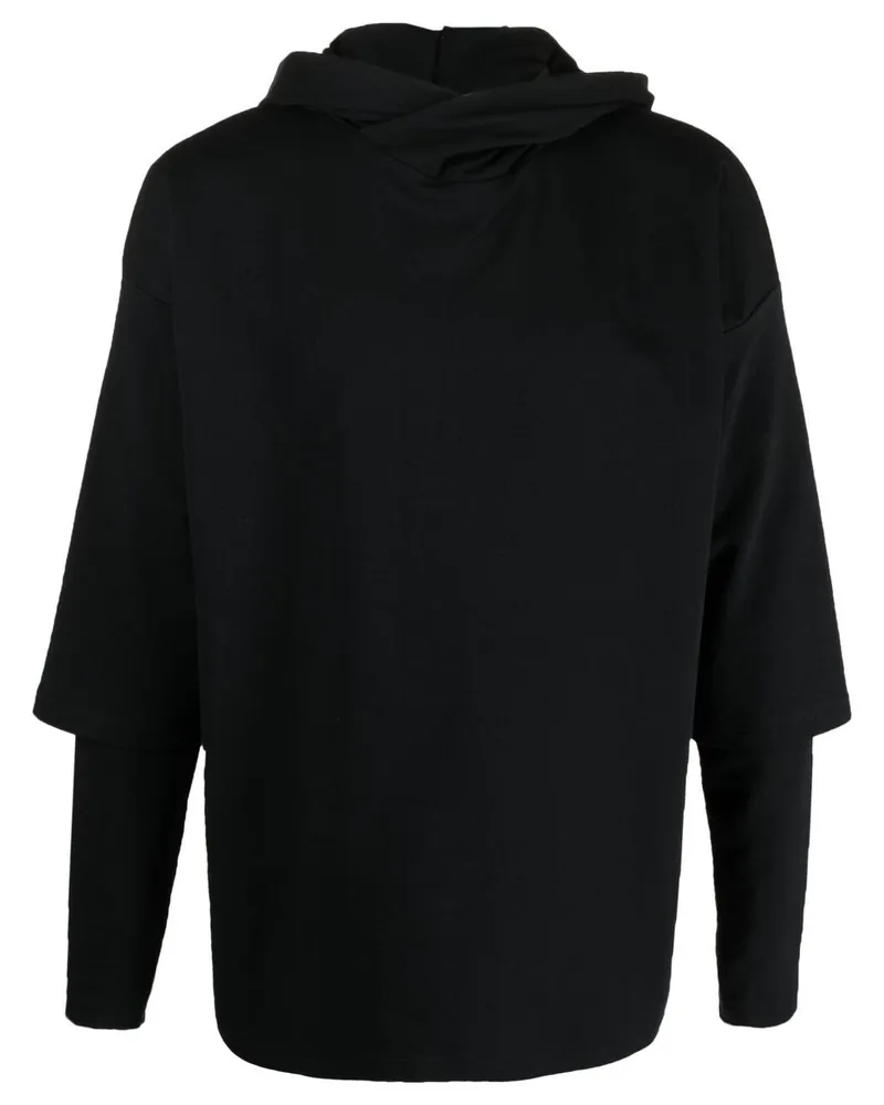 ALCHEMY Hoodie im Layering-Look - Schwarz Schwarz
