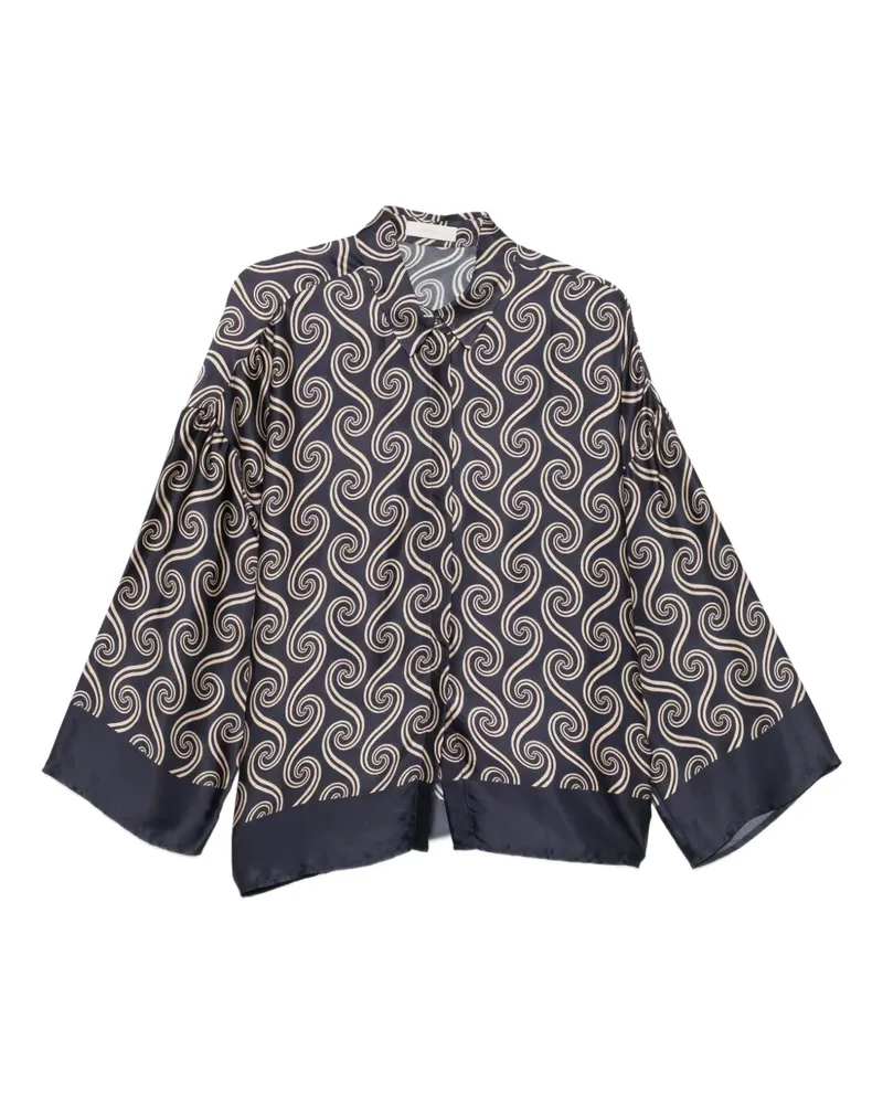 Faithfull The Brand Cora Hemd mit Print - Blau Blau