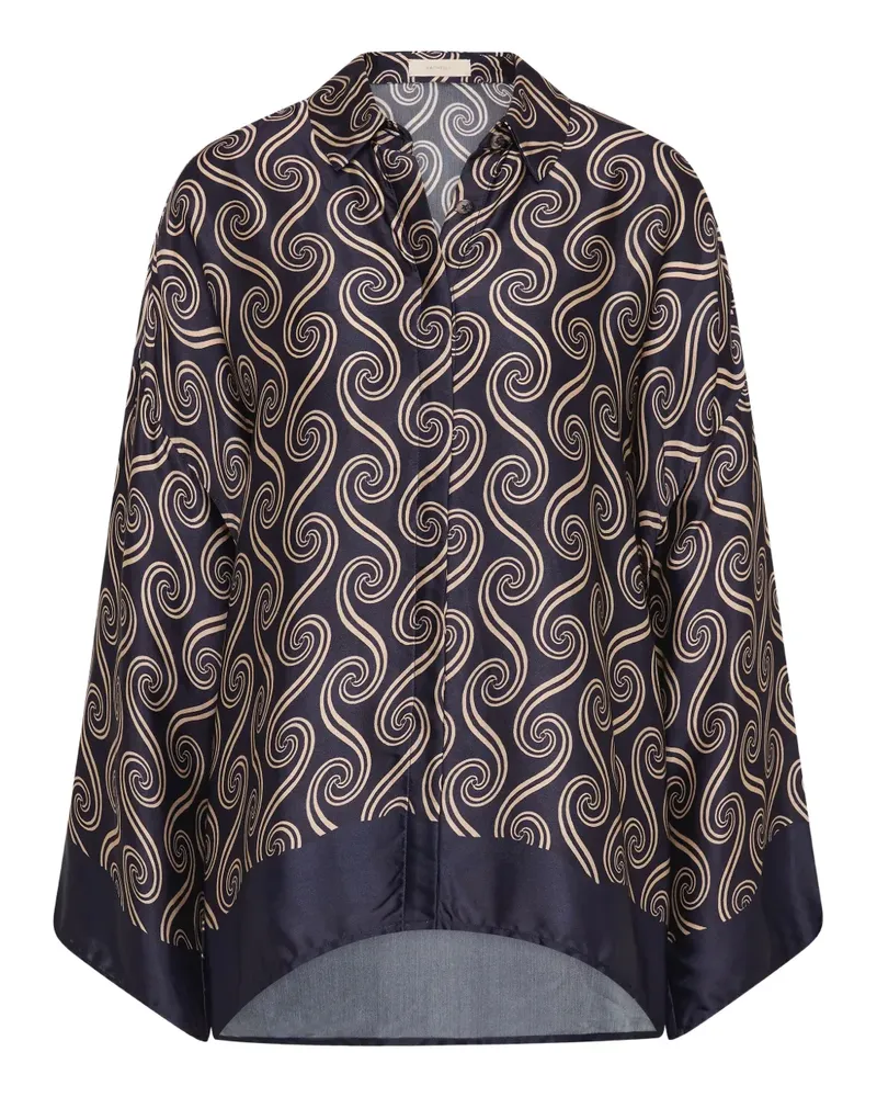 Faithfull The Brand Cora Hemd mit Print - Blau Blau