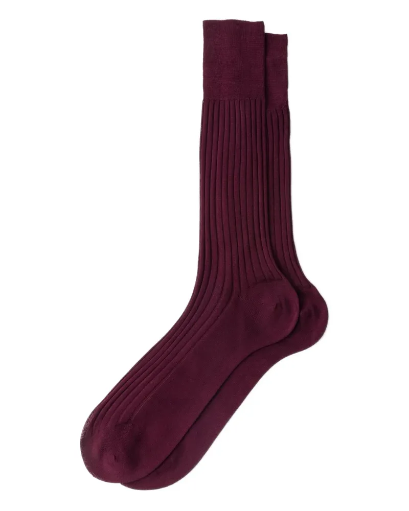 Prada Gerippte Socken - Rot Rot