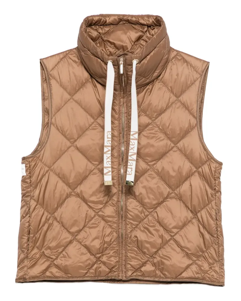 Max Mara quilted zip waistcoat - Braun Braun