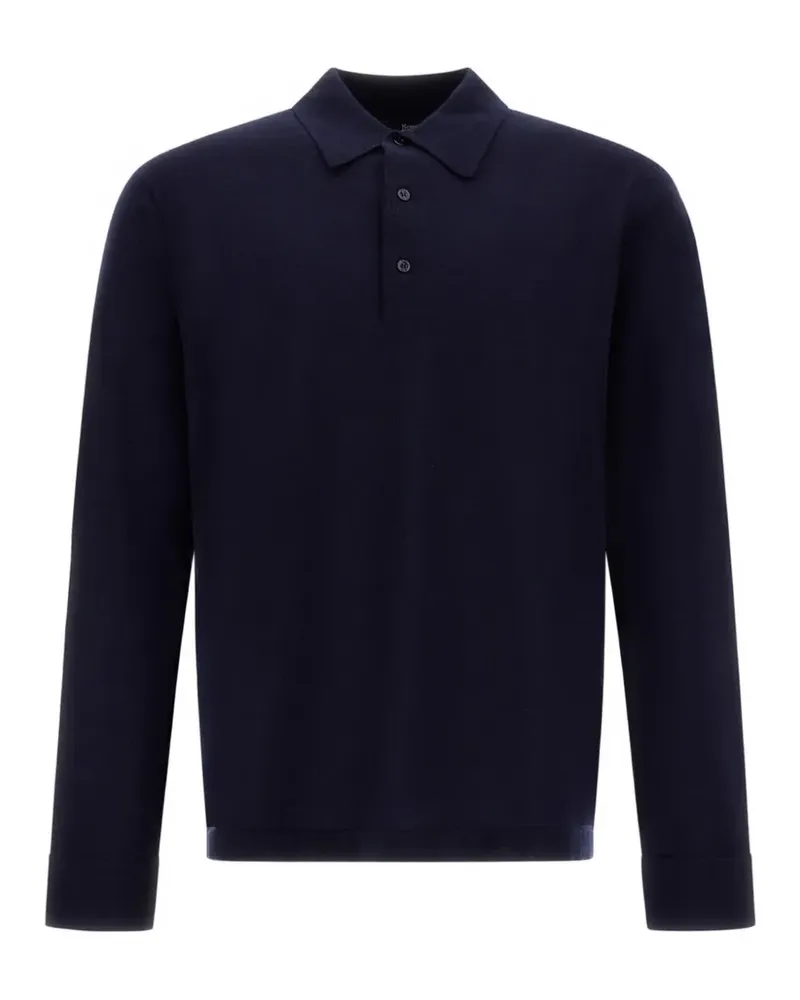 Herno Langärmeliges Poloshirt - Blau Blau
